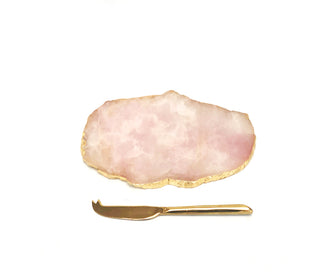 Rose Quartz Platter - Geode Platter