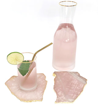 Rose Quartz Coasters - Sold Individually