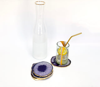 Purple Agate Coasters (Set of 4 )