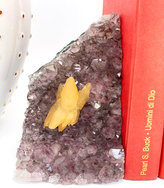 Tall Amethyst Crystal Bookends – Natural Rock Bookends