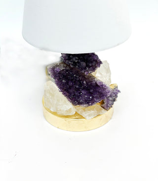 Amethyst & Quartz Mini Lamp, Amethyst Night Light