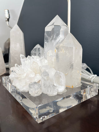 Geode Crystal Lamps, Crystal Quartz Lamp