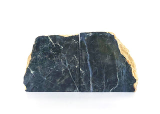 Sodalite Bookends Gold - Modern Geode Bookends