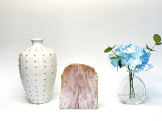 Rose Quartz Bookends - Gemstone Bookends For Sale