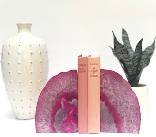 Pink Stone Bookends - Decorative Bookends For Sale