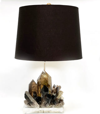 Smokey Quartz Table Lamp, Brown Quartz