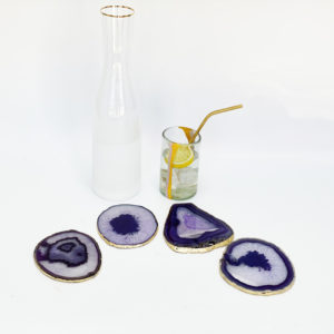 Purple Agate Coasters (Set of 4 )