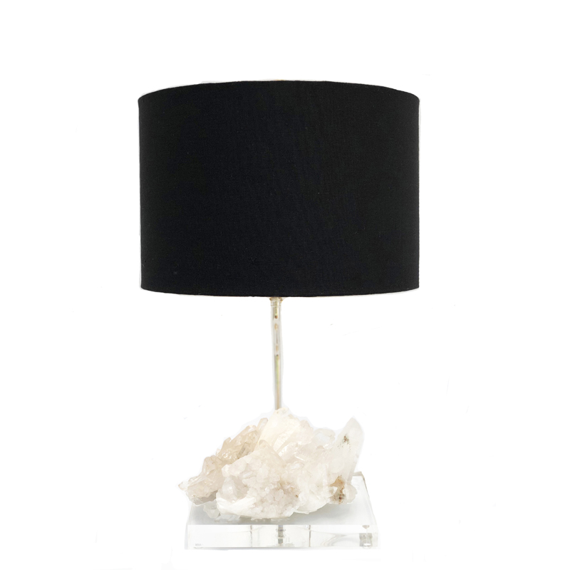 rock crystal quartz table lamp