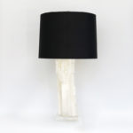 Selenite Lamp Black Shade 1