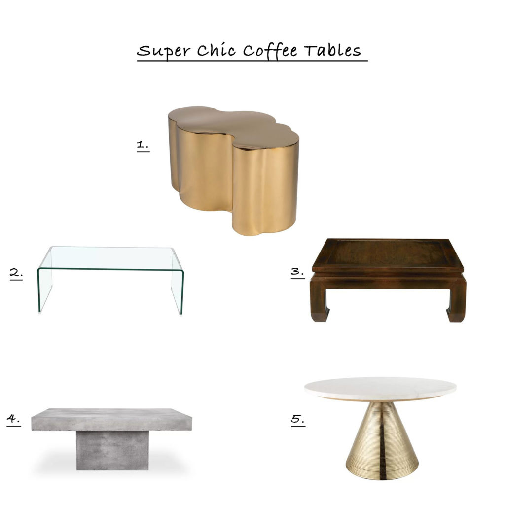 5 CHICEST COFFEE TABLES