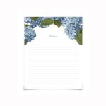 Hydrangea Notepad Large