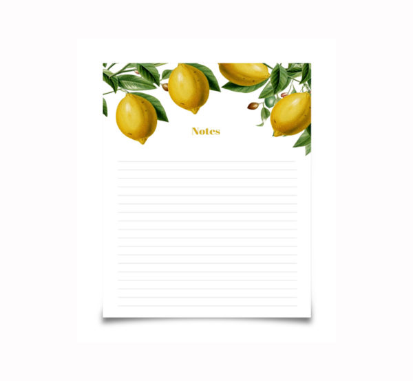 Lemon Note pad Large