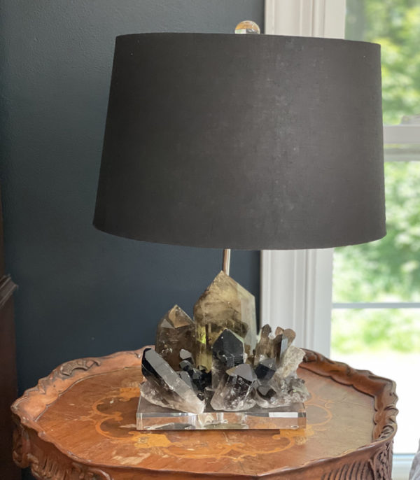 Smokey Quartz Table Lamp, Brown Quartz