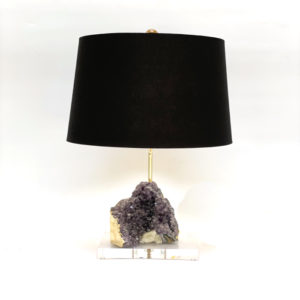 Crystal Lamps Selenite Table, Agate Crystal Table Lamp